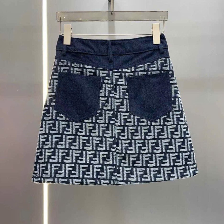 Combo áo váy xanh dương Fendi 13