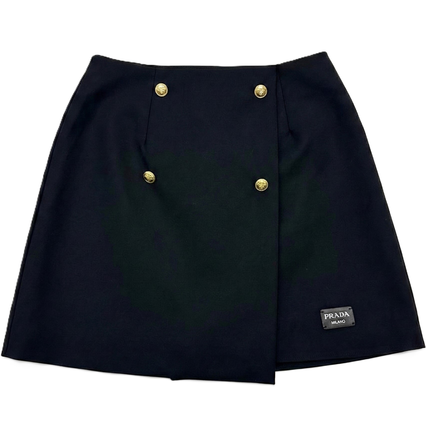 Váy ngắn nữ nút vàng vạt chéo Prada 7