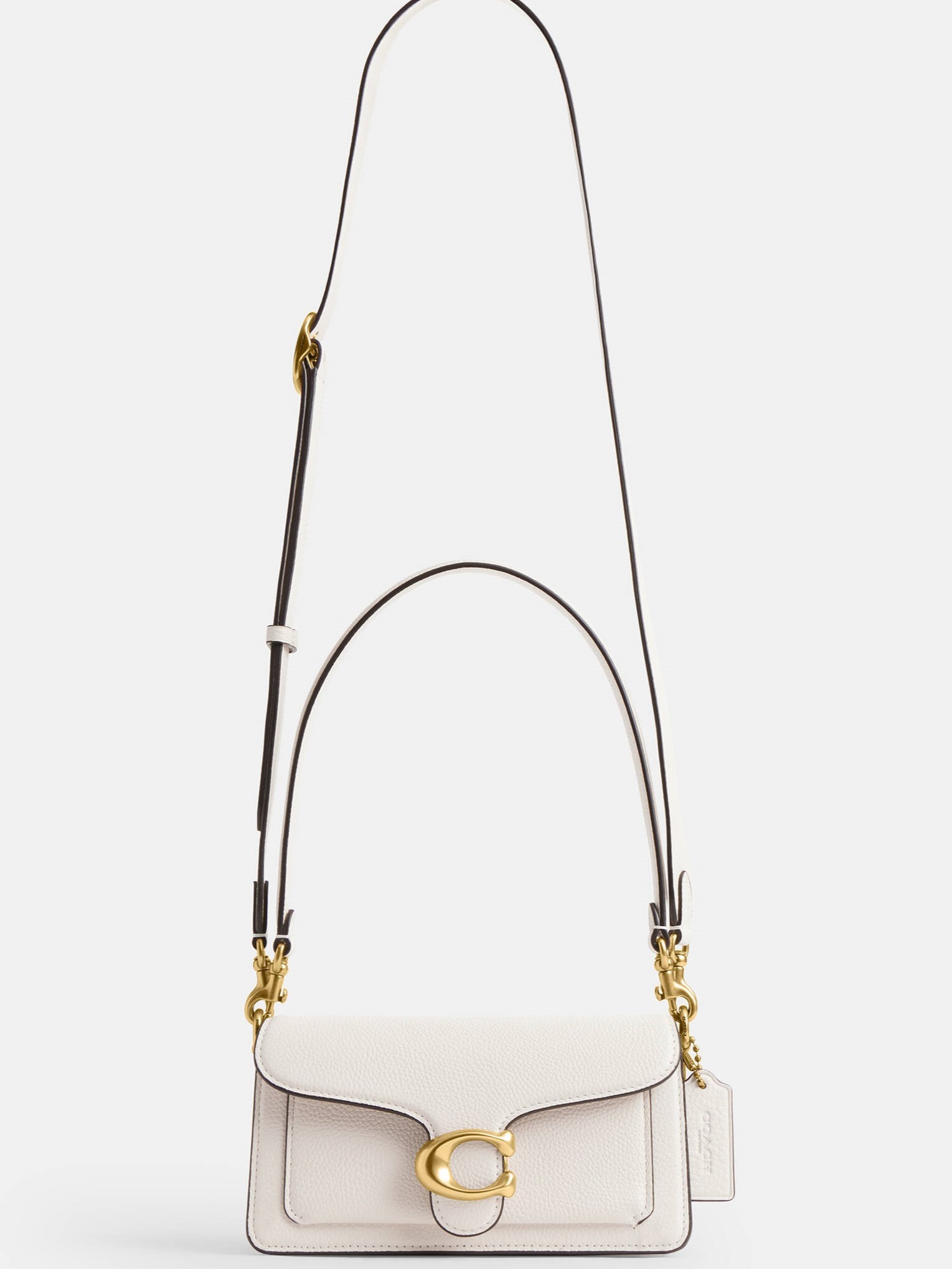 Túi xách trắng Coach Polished Pebble Leather Tabby Shoulder Bag 20 Refresh White CY201 3