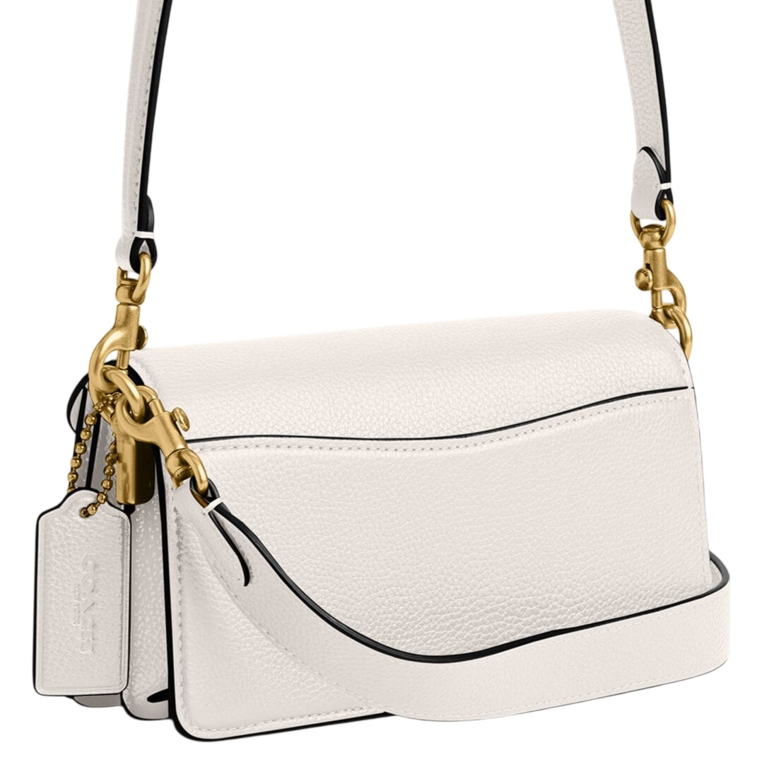 Túi xách trắng Coach Polished Pebble Leather Tabby Shoulder Bag 20 Refresh White CY201 5