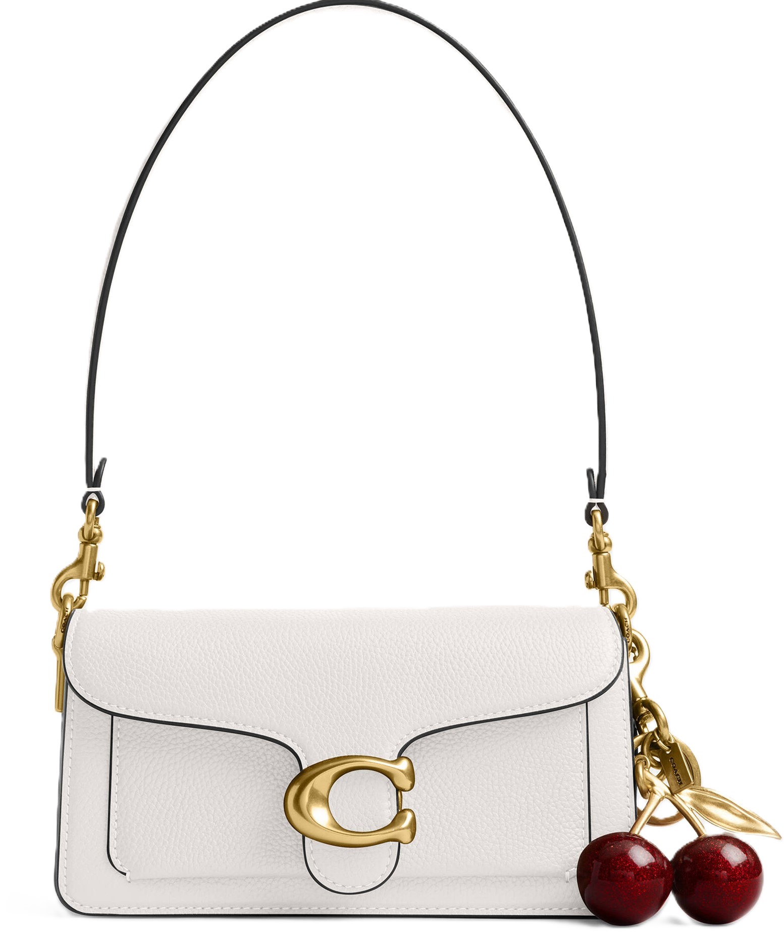 Túi xách trắng Coach Polished Pebble Leather Tabby Shoulder Bag 20 Refresh White CY201 6