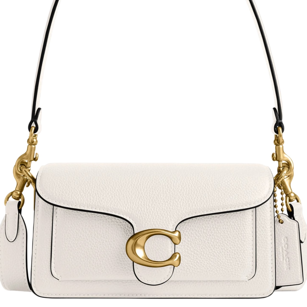 Túi xách trắng Coach Polished Pebble Leather Tabby Shoulder Bag 20 Refresh White CY201 7