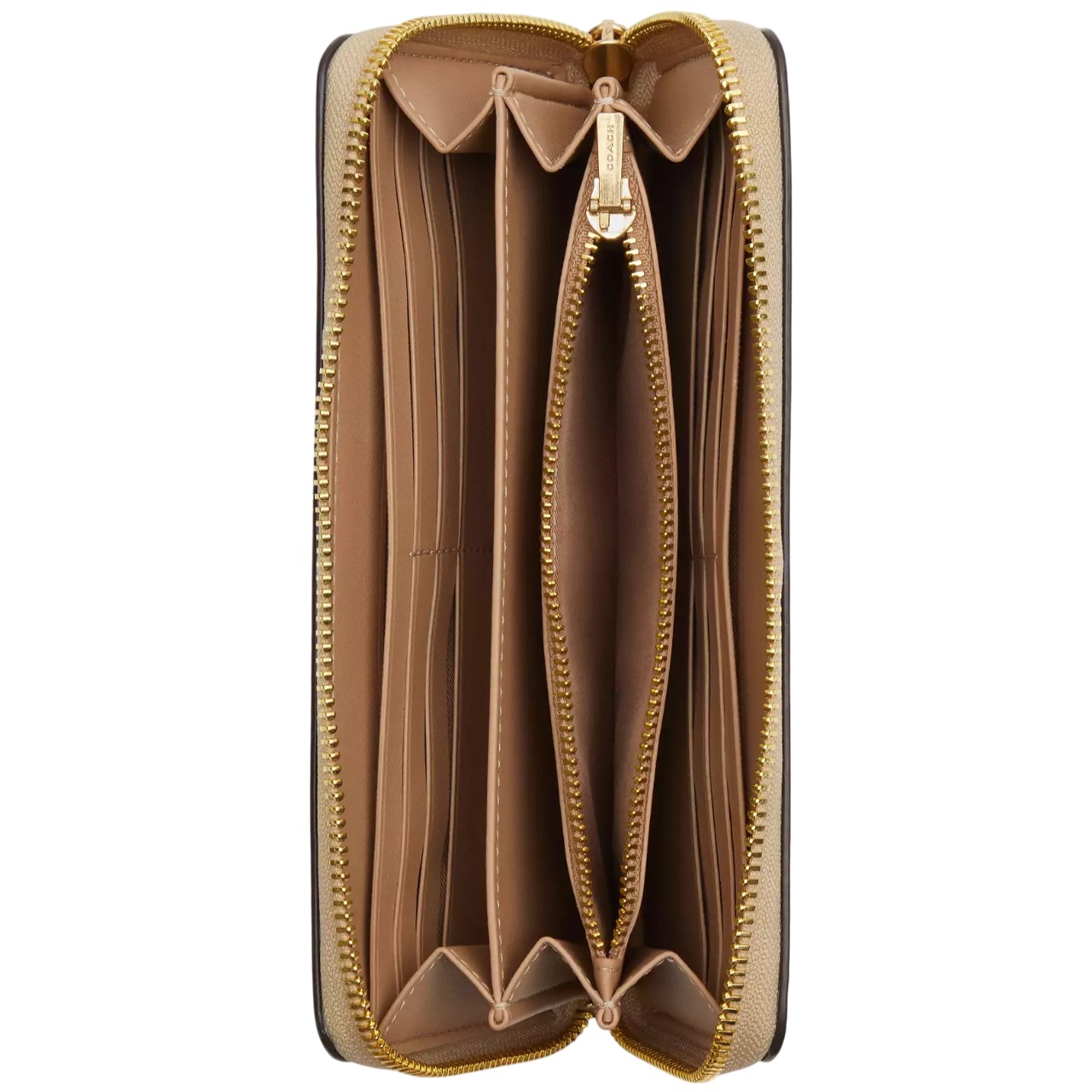 Ví nữ Coach dài Long Zip Around Wallet In Signature Canvas With Heart Print CQ147 2