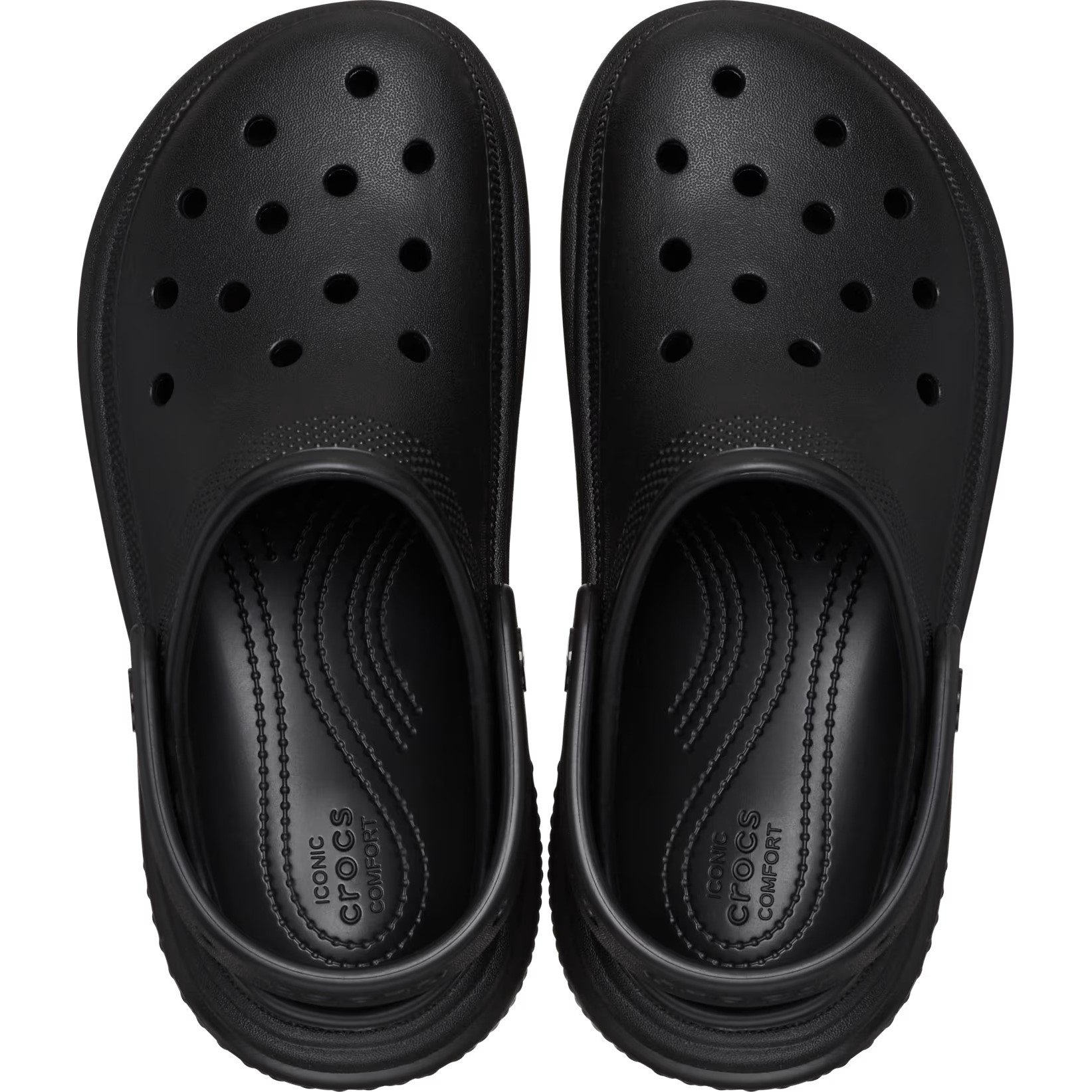 Dép sandal Crocs Stomp Clog Platform Black 4