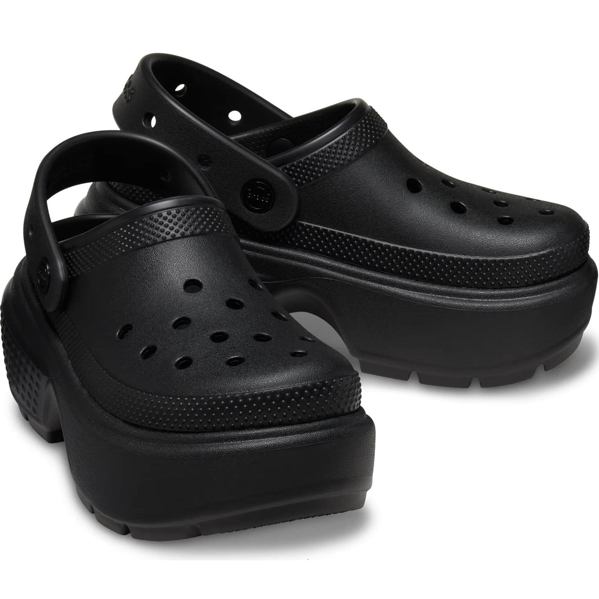Dép sandal Crocs Stomp Clog Platform Black 5