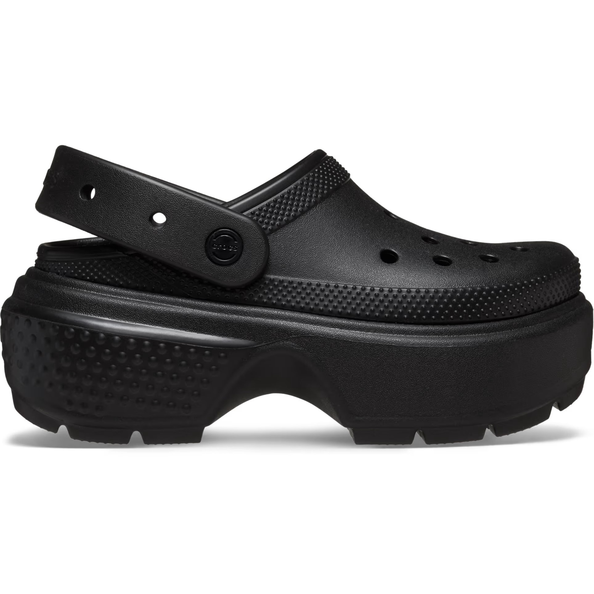 Dép sandal Crocs Stomp Clog Platform Black 3
