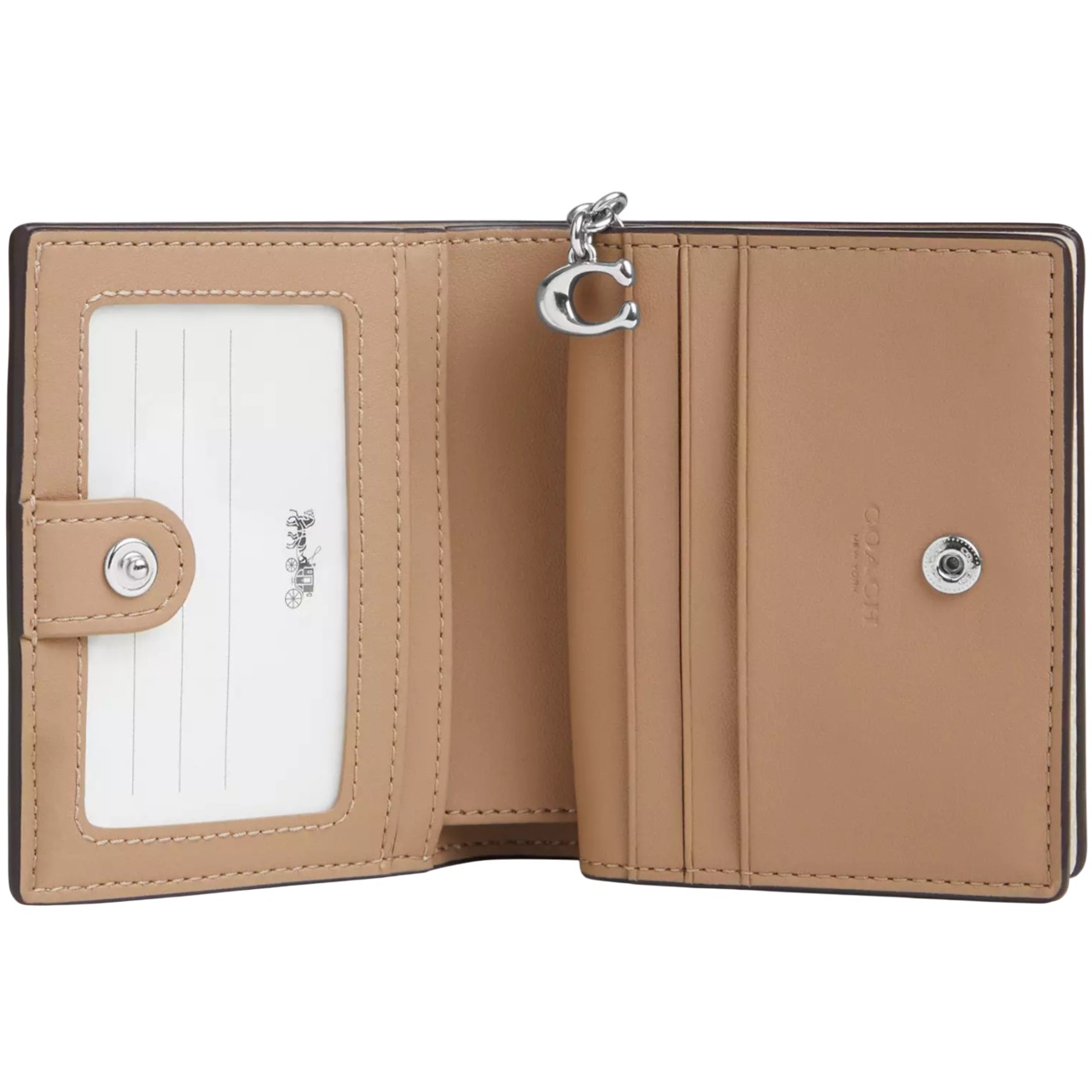 Ví cầm tay Coach nữ ngắn Snap Wallet Floral Print Chalk Multi CT981 2