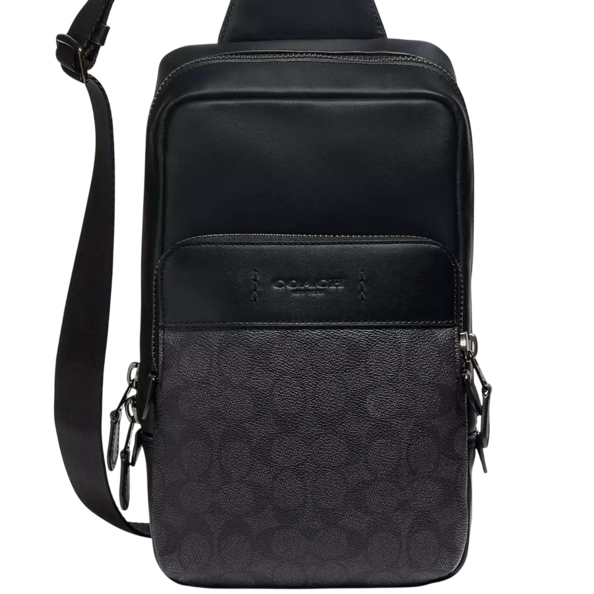 Túi đeo chéo nam Coach Gotham Pack In Signature Canvas Black Copper C5332 2