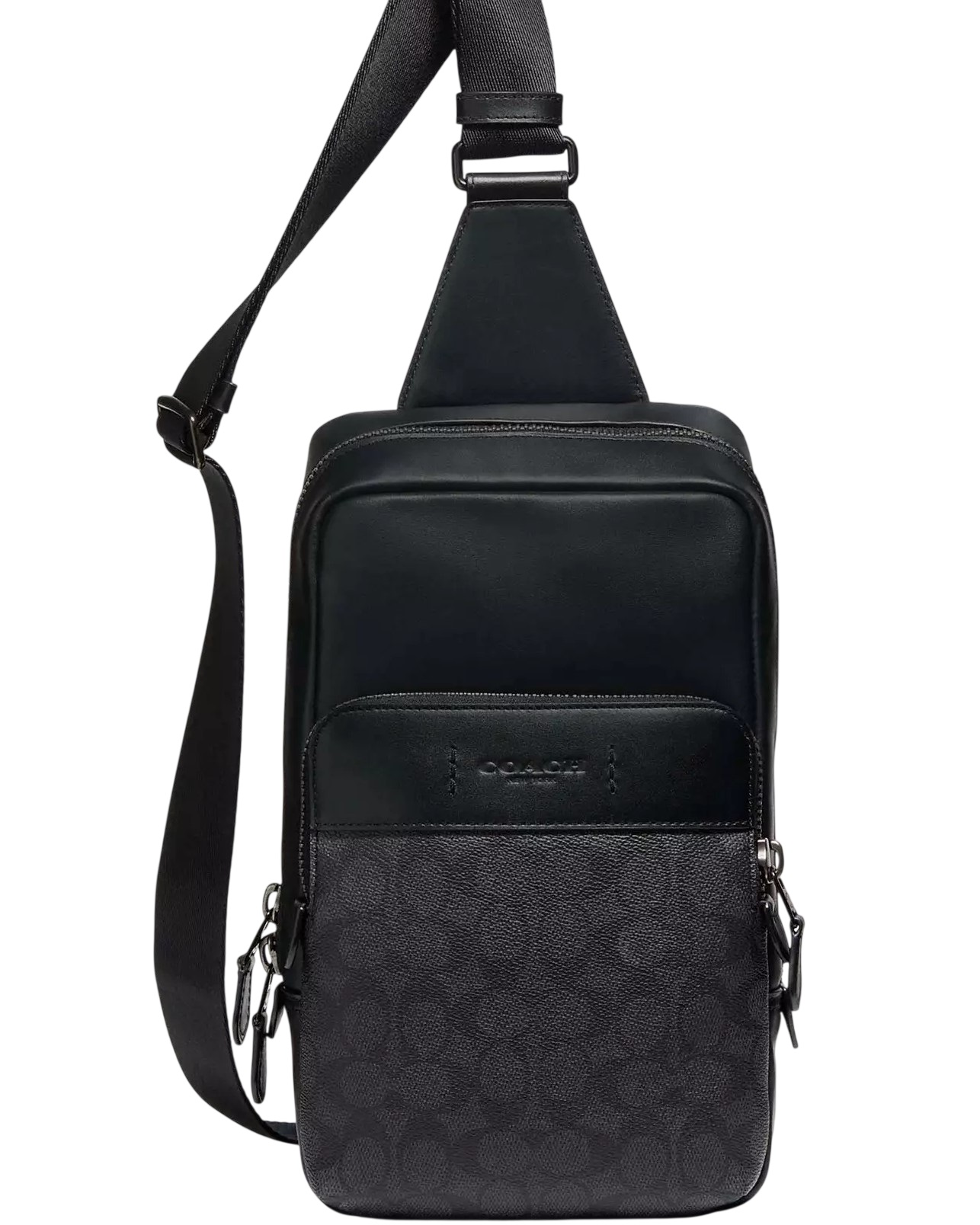 Túi đeo chéo nam Coach Gotham Pack In Signature Canvas Black Copper C5332 5