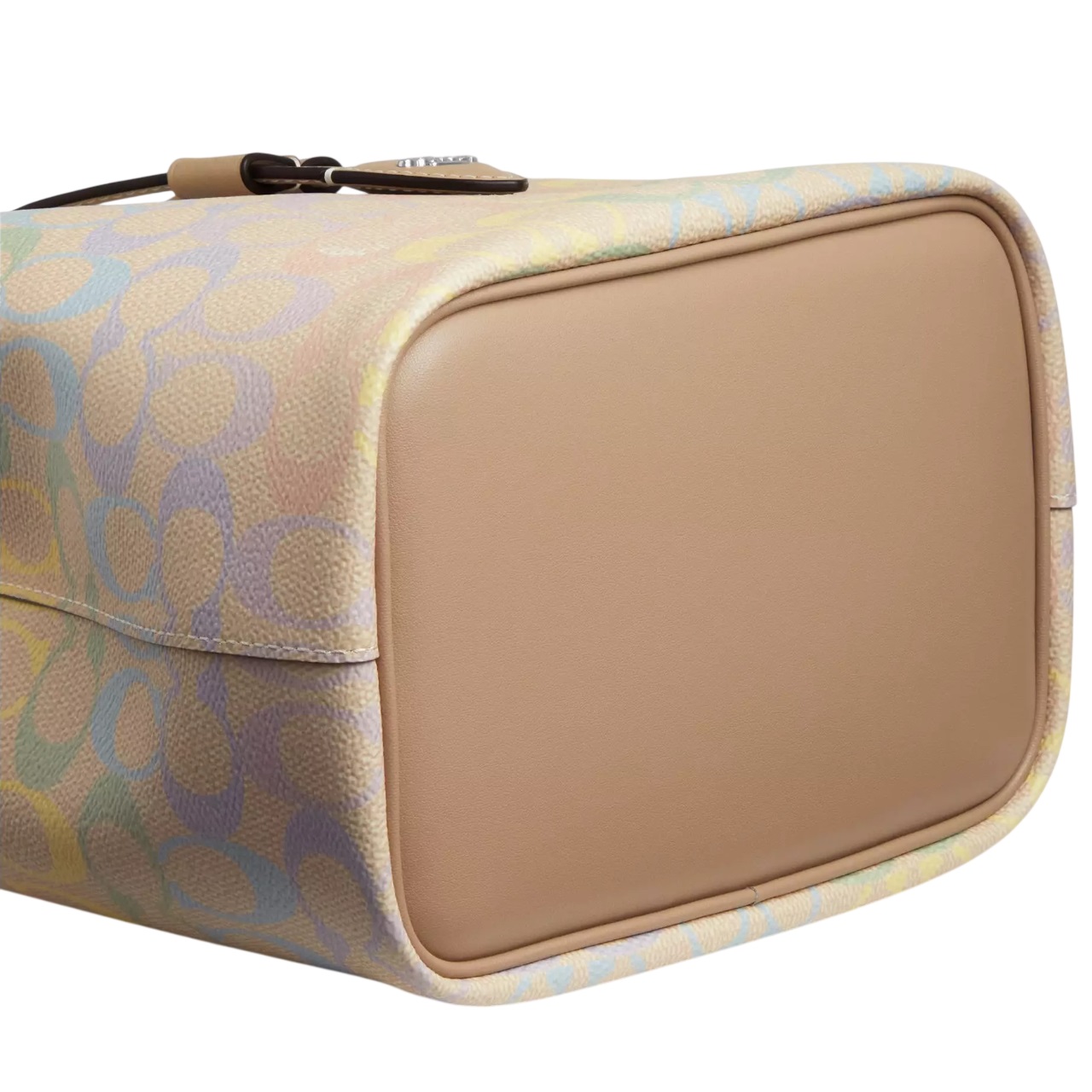 Túi xách Coach Rowan Bucket Bag In Rainbow Signature Canvas Sand Multi CDA92 5