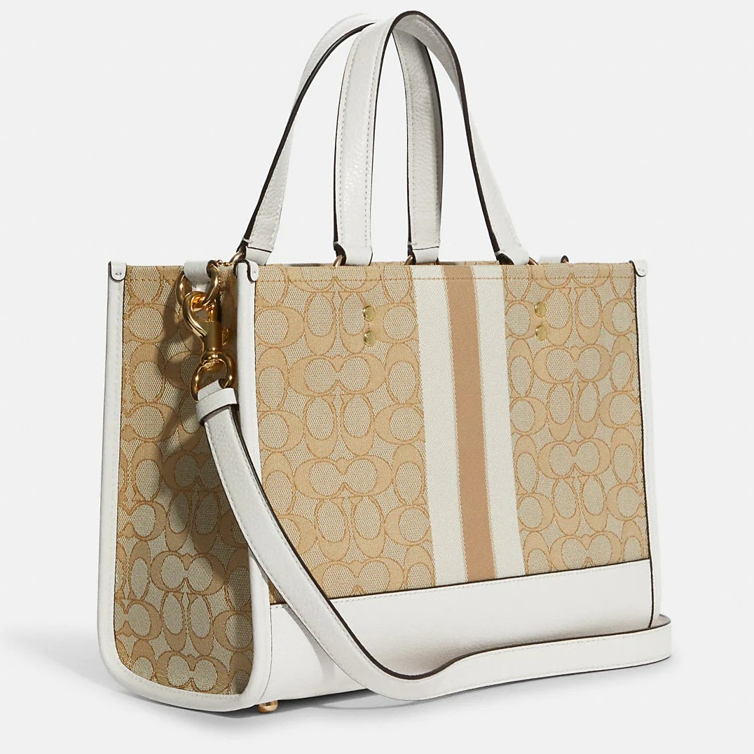 TÚI TOTE DEMPSEY CARRYALL IN SIGNATURE JACQUARD WITH STRIPE AND COACH PATCH 6