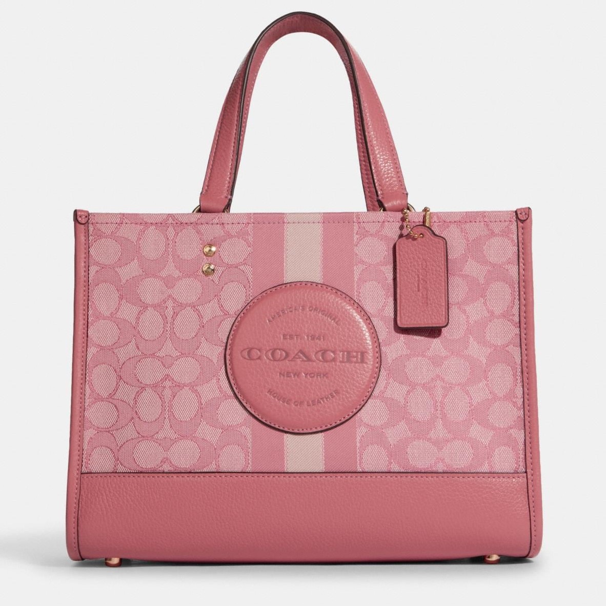 TÚI TOTE DEMPSEY CARRYALL IN SIGNATURE JACQUARD WITH STRIPE AND COACH PATCH 13