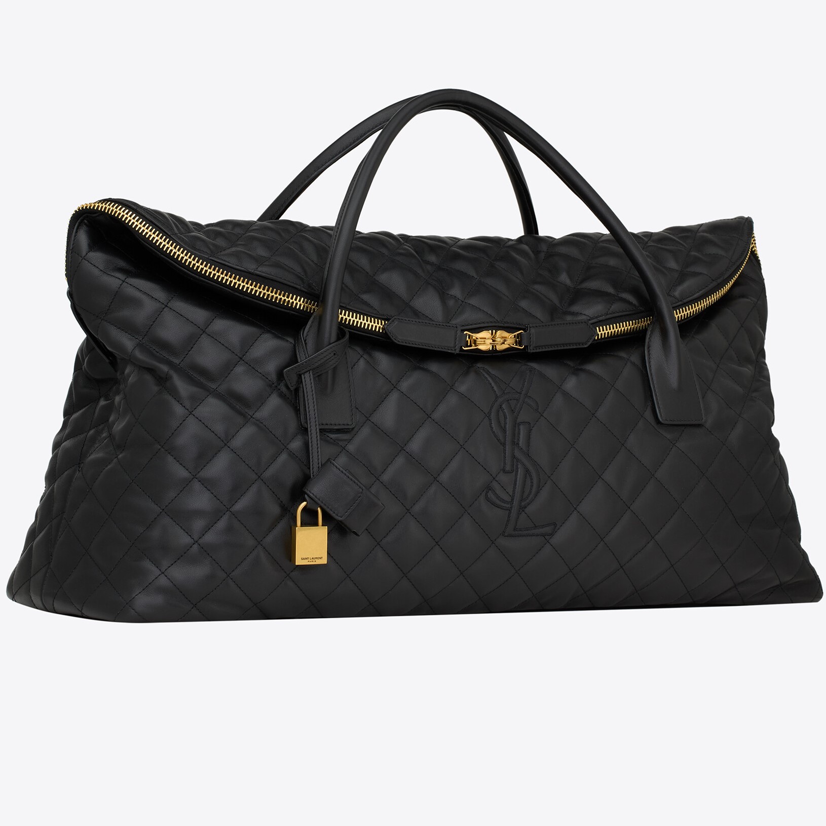 TÚI DU LỊCH YSL ES GIANT TRAVEL BAG IN QUILTED LEATHER 4