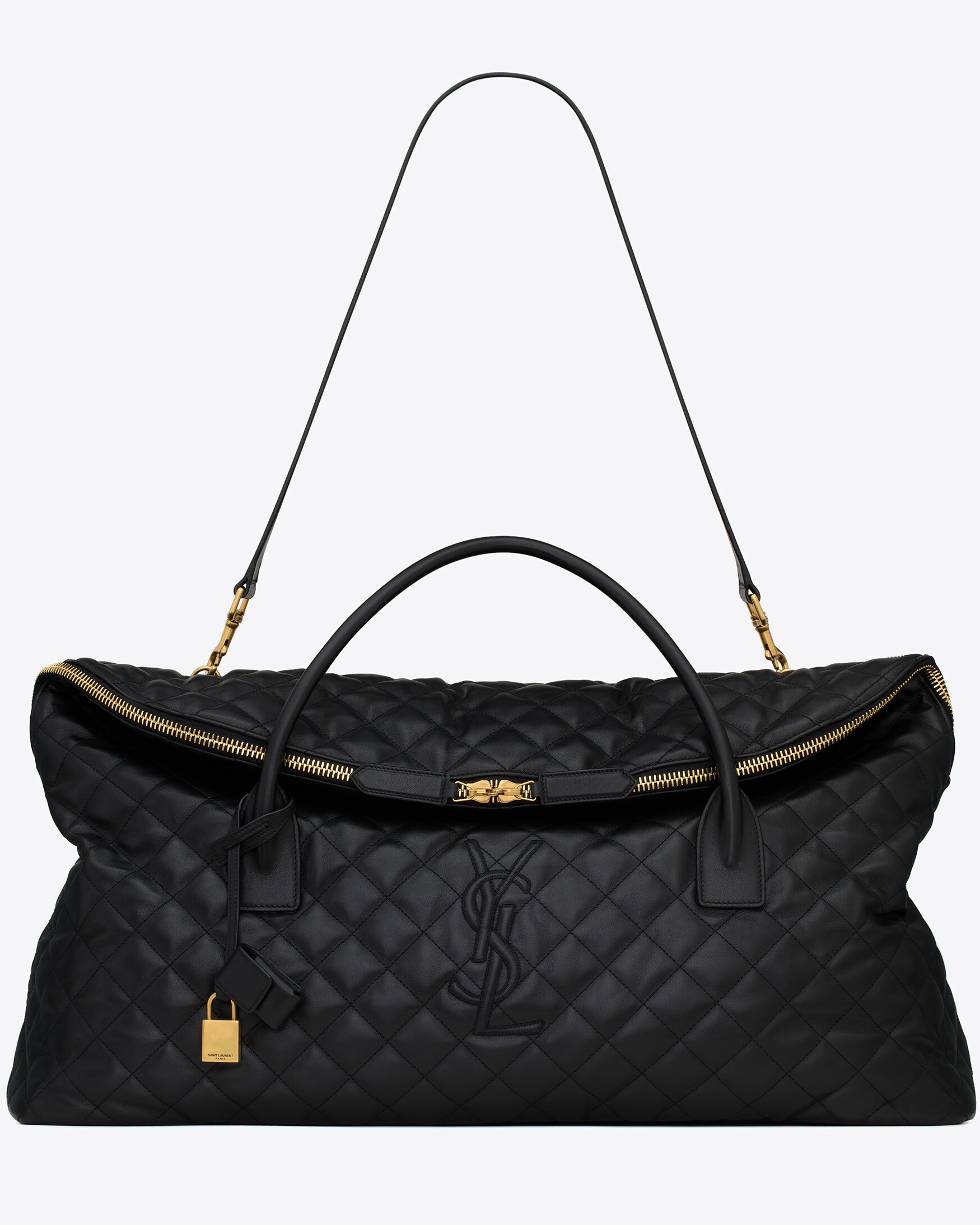 TÚI DU LỊCH YSL ES GIANT TRAVEL BAG IN QUILTED LEATHER 7