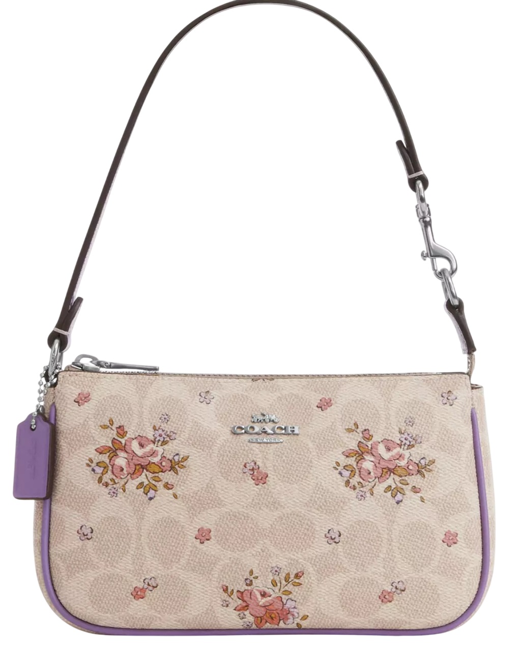 Túi kẹp nách Coach Nolita 19 In Signature Canvas With Floral Print Sand Multi CAQ19 2