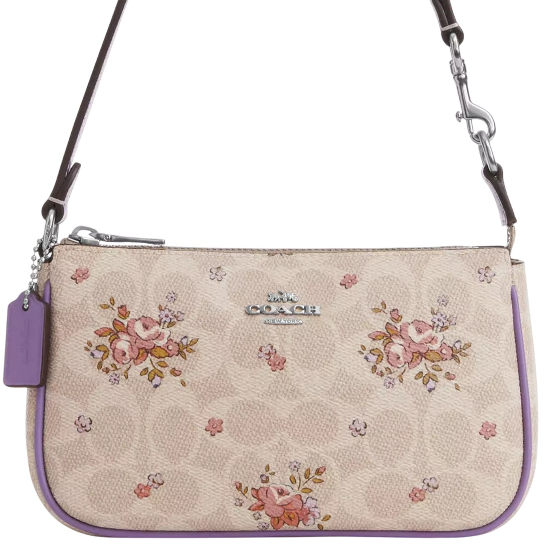 Túi kẹp nách Coach Nolita 19 In Signature Canvas With Floral Print Sand Multi CAQ19 5