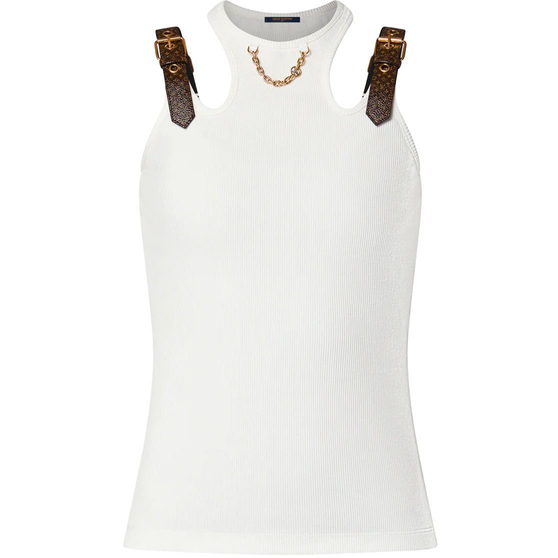 Áo thun trắng Louis Vuitton Eyelet Tab Tank Top 1