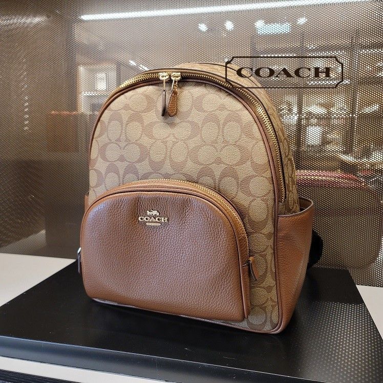 BALO NỮ COACH COURT BACKPACK IN SIGNATURE CANVAS 1