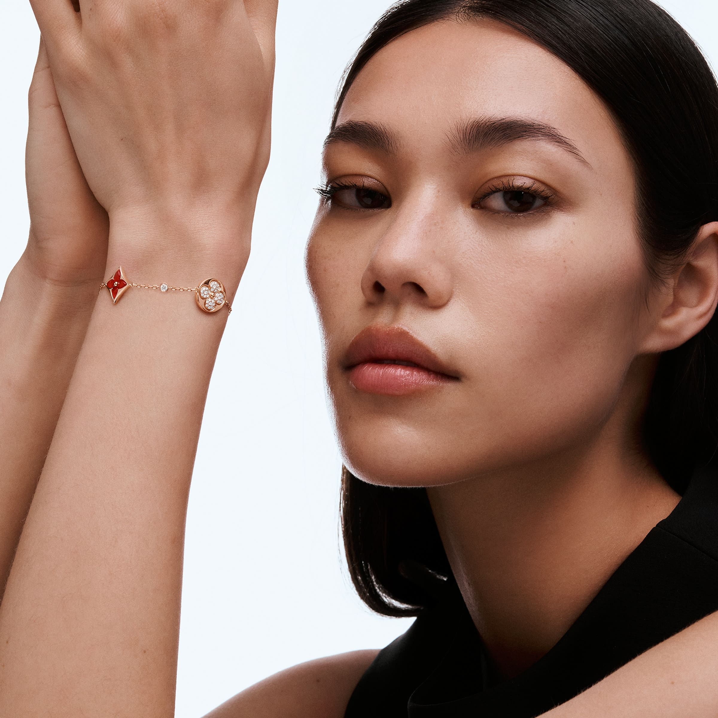 Lắc tay Louis Vuitton Color Blossom BB Multi-Pattern Bracelet Cornelian and Diamonds 5