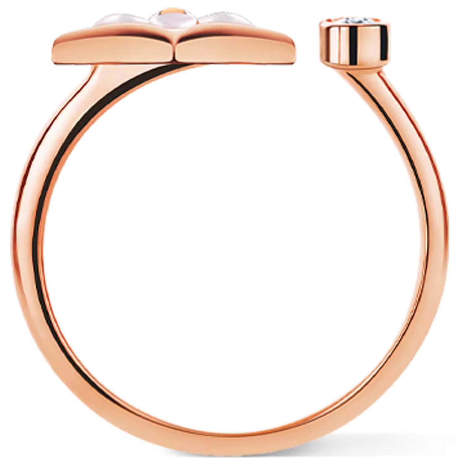 Nhẫn thời trang Louis Vuitton Color Blossom Mini Star Ring White Mother-of-Pearl and Diamond 5