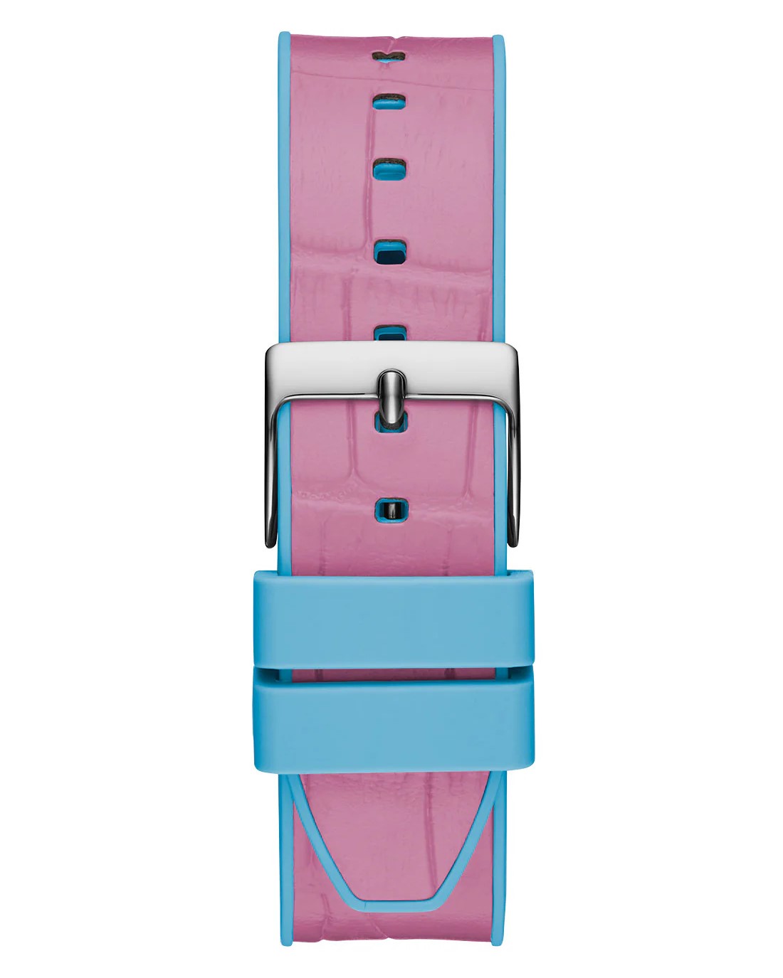 Đồng hồ đeo tay nữ Guess Pink Turquoise Fusion Silicone Watch GW0553L5 1