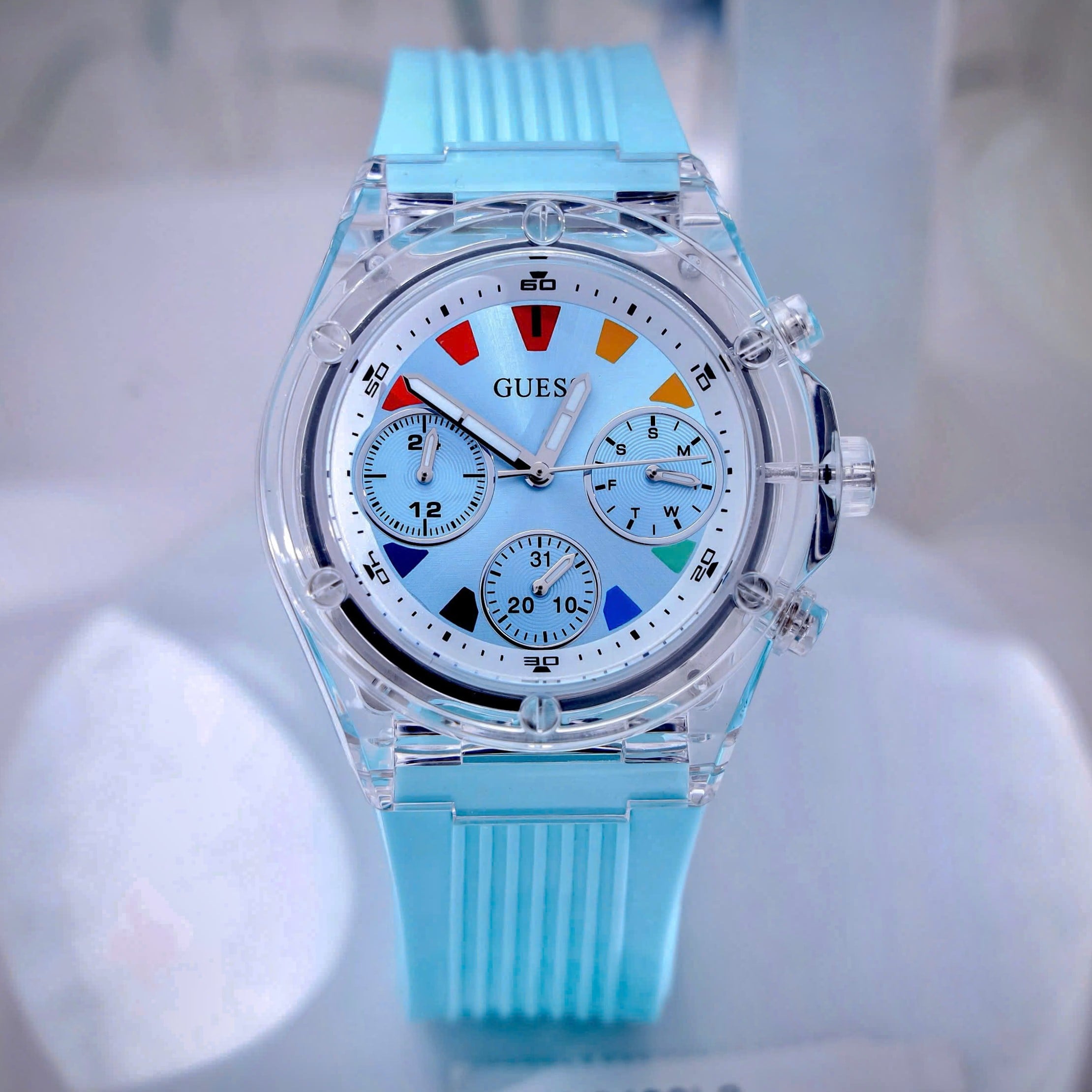 Đồng Hồ đeo tay Nữ Guess Eco-Friendly Multifunction Women Watch GW0438L8 2