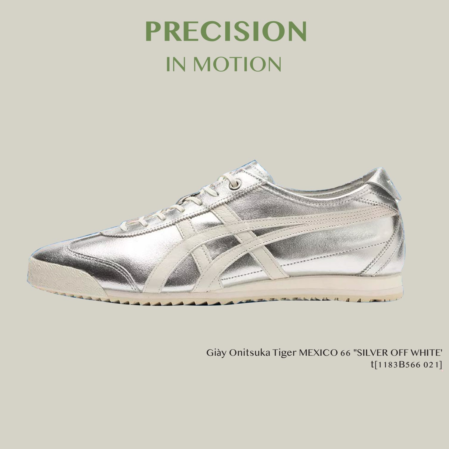 Giày thể thao Onitsuka Tiger Mexico 66 Unisex Shoes Silver Off White 1183B566-021 8