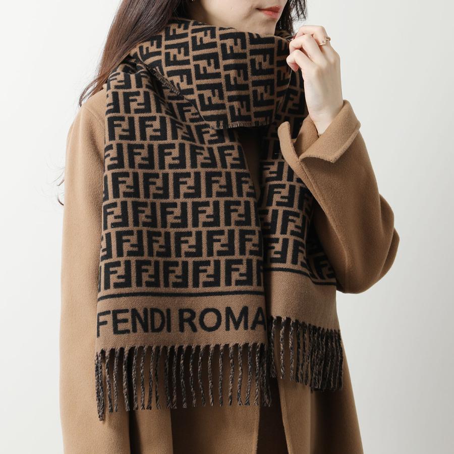 Khăn choàng Fendi FF Scarf Brown Wool and Cashmere Scarf 3