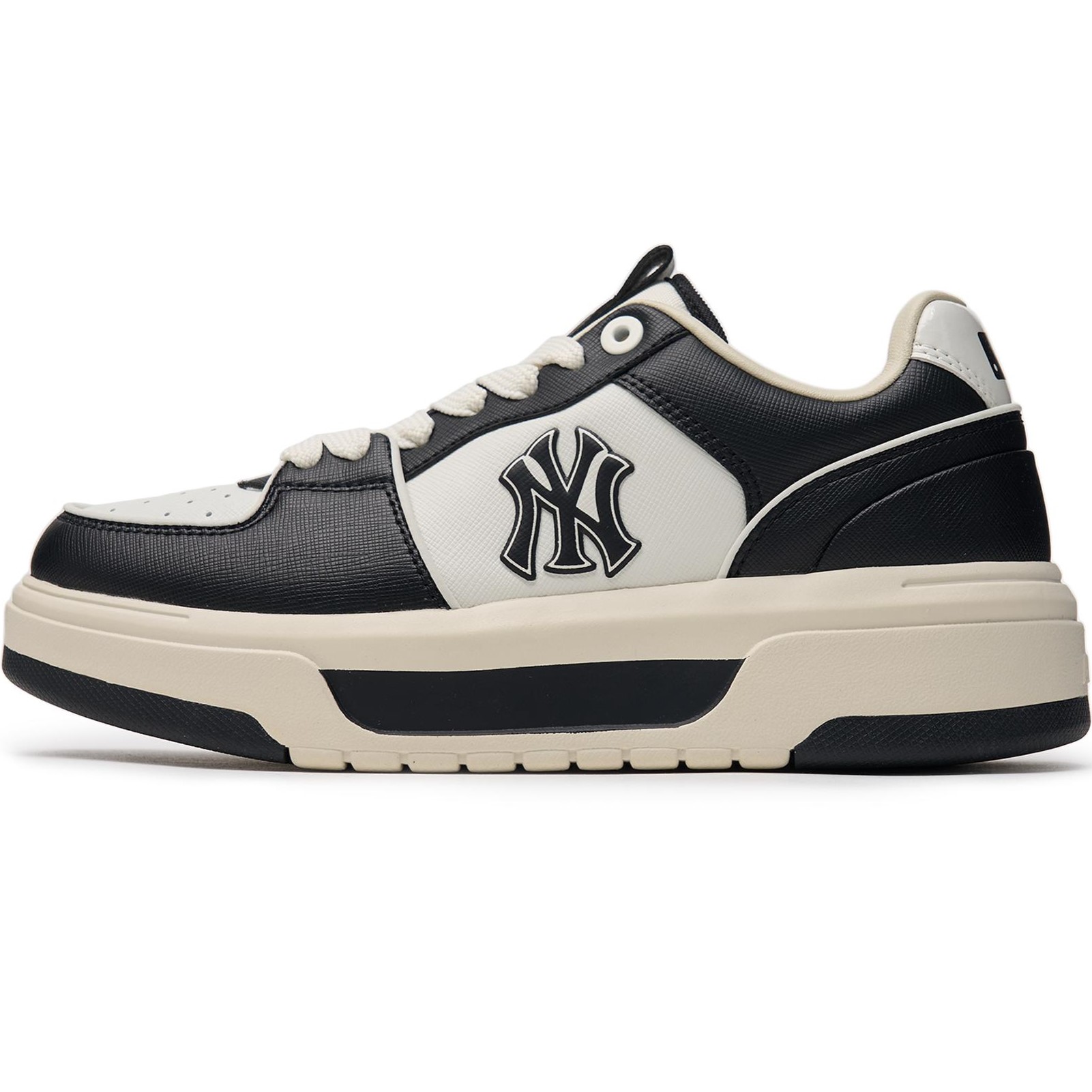 Giày unisex MLB Korea Chunky Liner SL Saffiano New York Yankees Black 3ASXCLS4N-50BKS 3