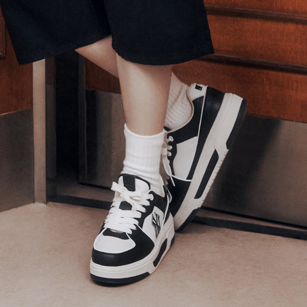 Giày unisex MLB Korea Chunky Liner SL Saffiano New York Yankees Black 3ASXCLS4N-50BKS 5