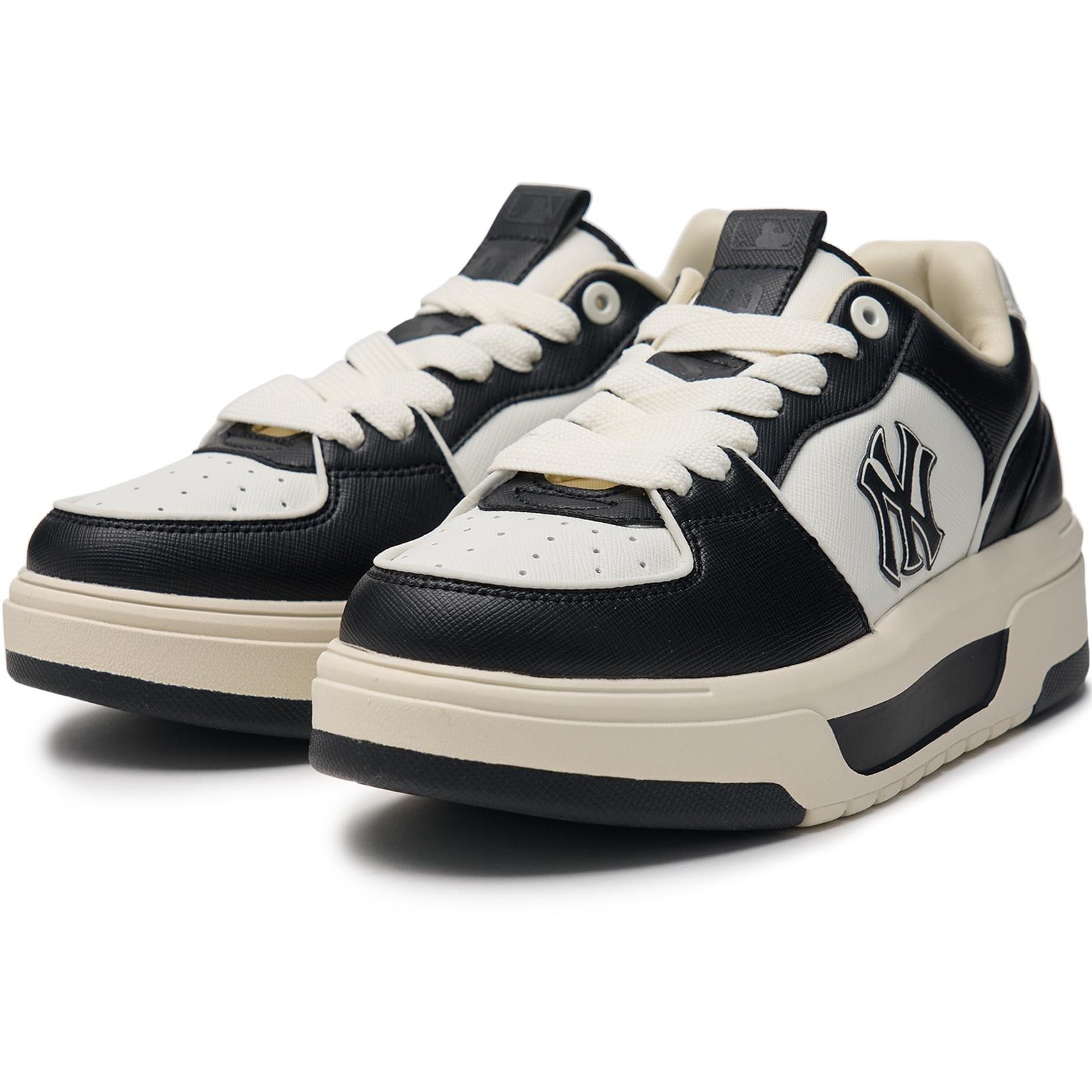Giày unisex MLB Korea Chunky Liner SL Saffiano New York Yankees Black 3ASXCLS4N-50BKS 7