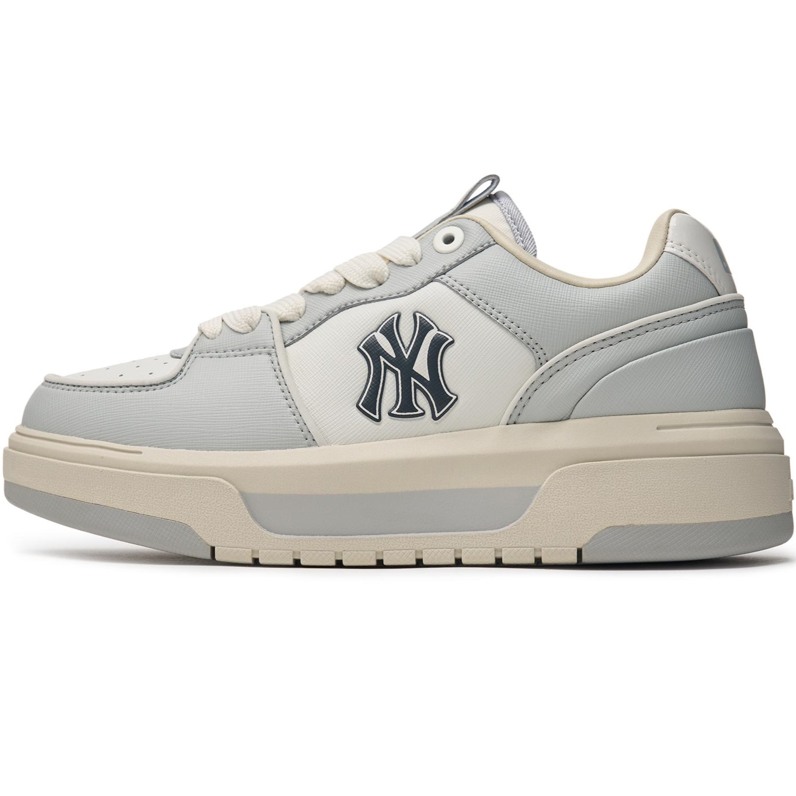 Giày unisex MLB Korea Chunky Liner SL Saffiano New York Yankees Grey 3ASXCLS4N-50GRS 3