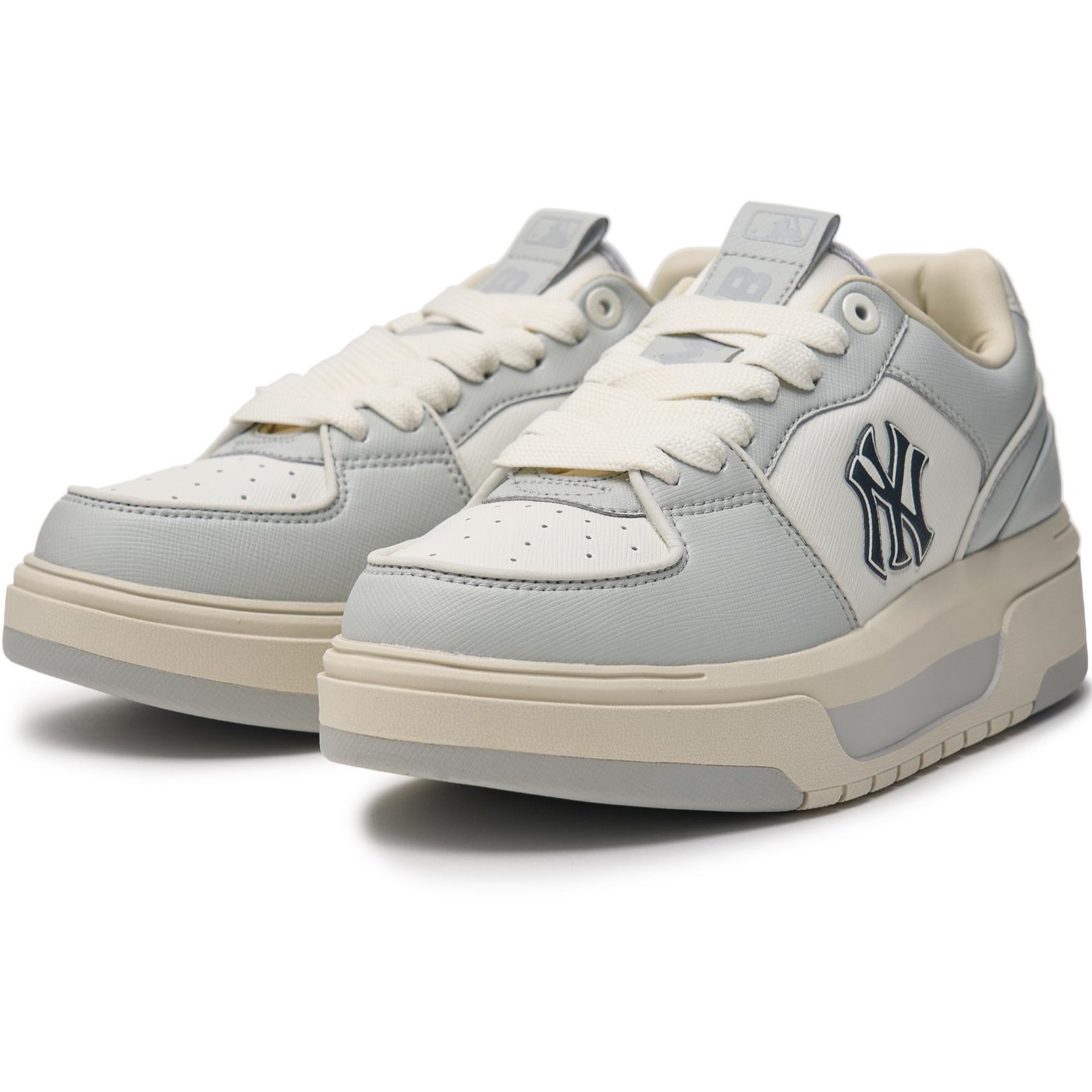 Giày unisex MLB Korea Chunky Liner SL Saffiano New York Yankees Grey 3ASXCLS4N-50GRS 5