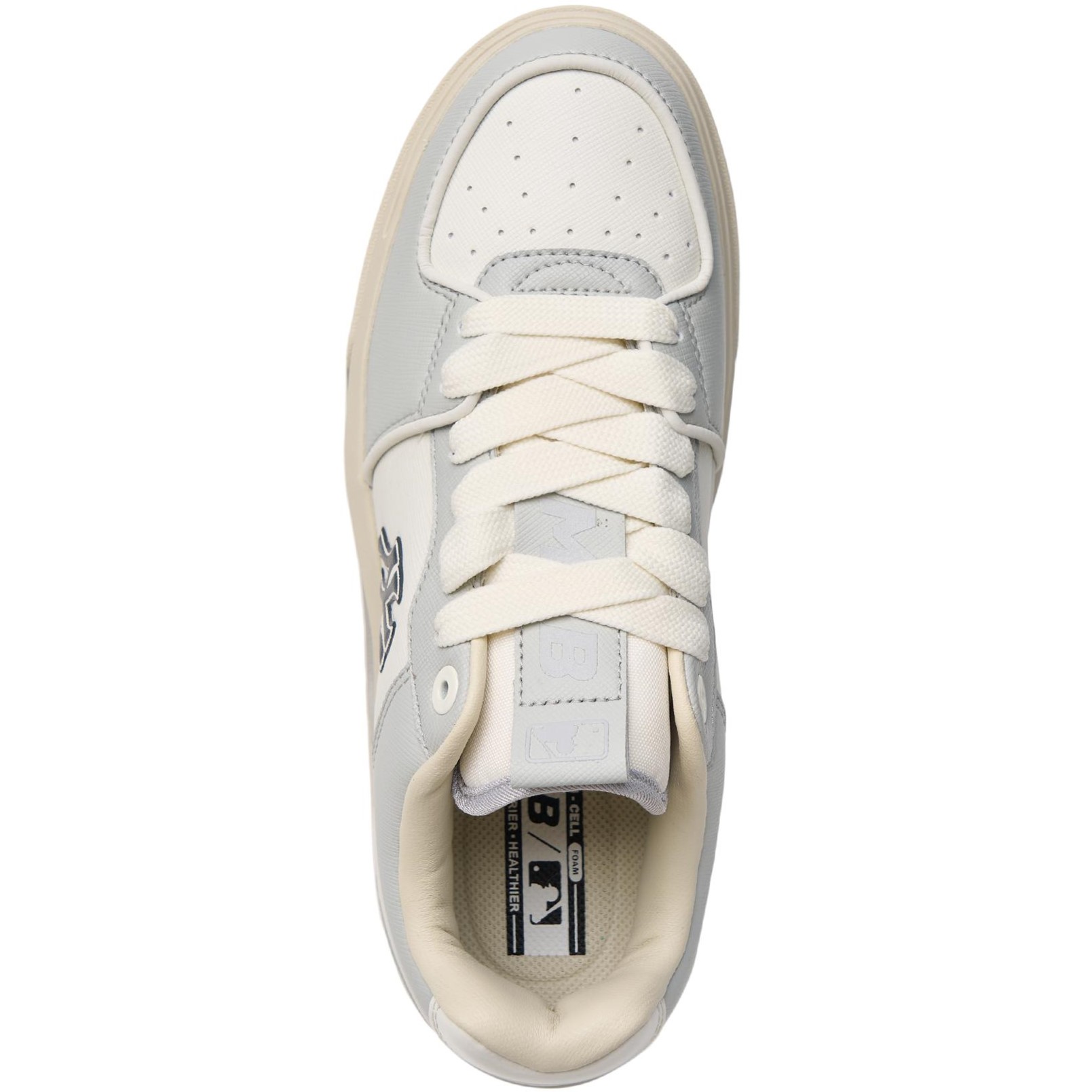 Giày unisex MLB Korea Chunky Liner SL Saffiano New York Yankees Grey 3ASXCLS4N-50GRS 4