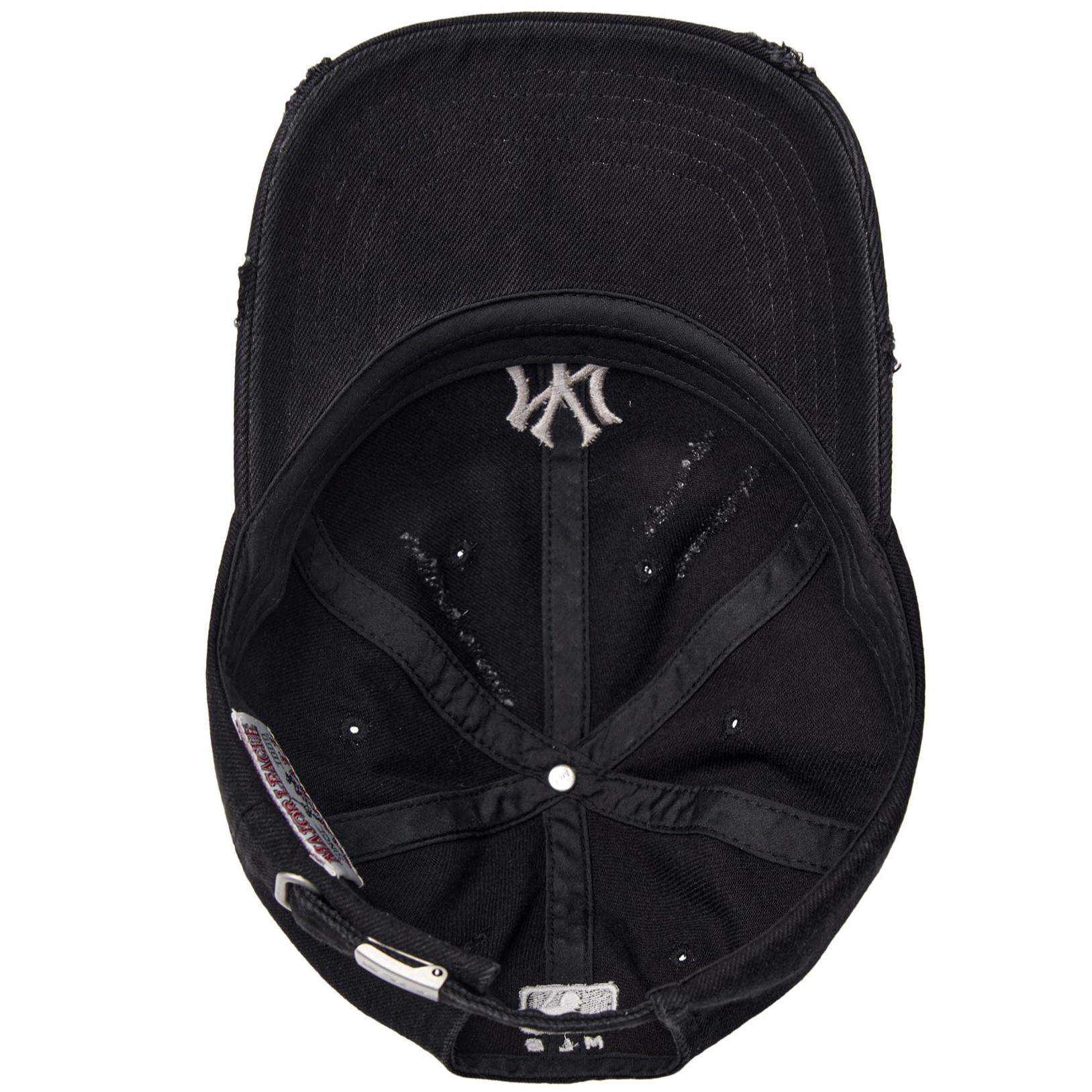 Nón lưỡi trai MLB Damaged Washed Denim Unstructured Ball Cap New York Yankees 3ACPVD34N-50BKS 3