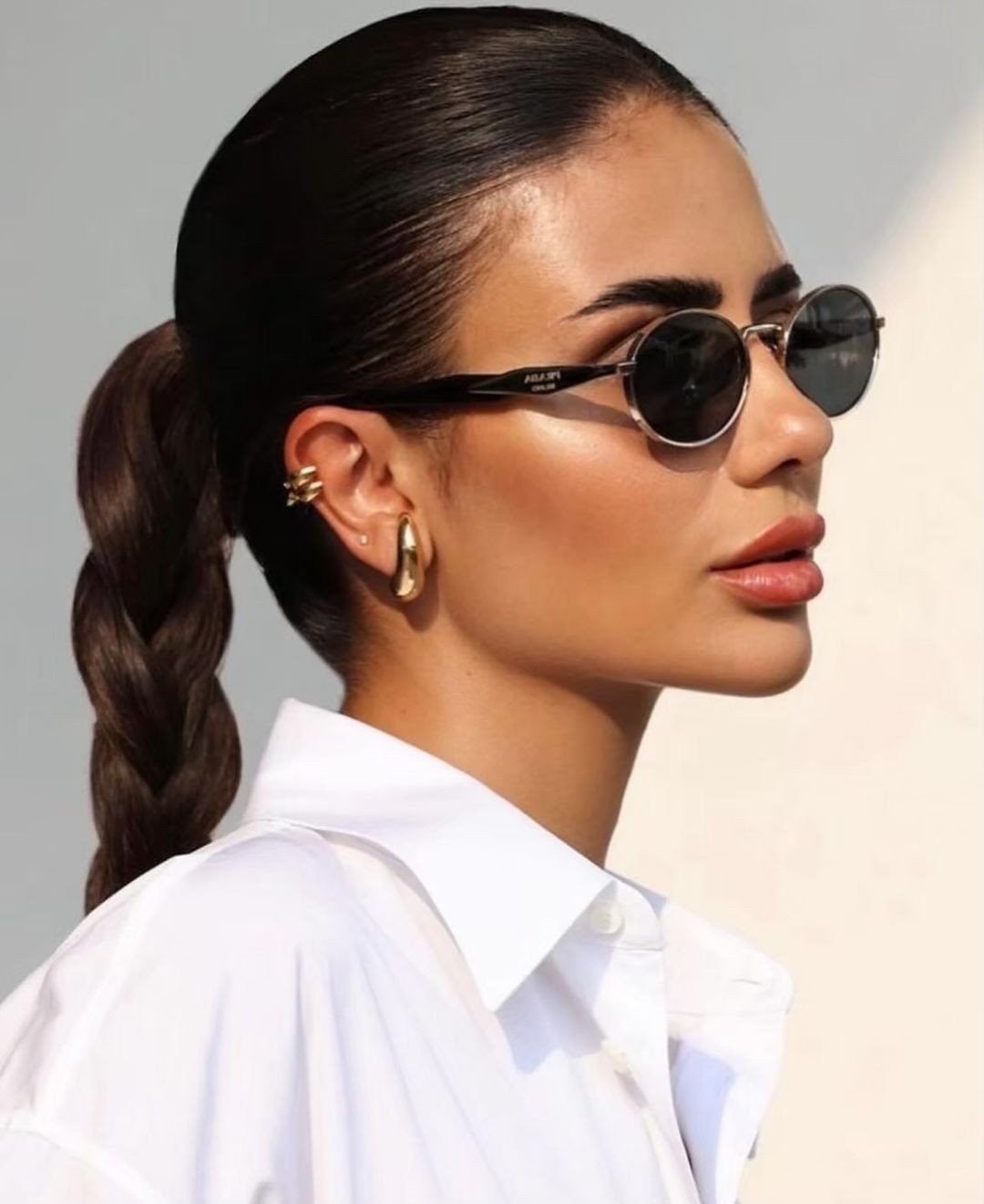 Kính tròn Prada Loden Lenses Sunglasses With Prada Logo PR56ZS 6