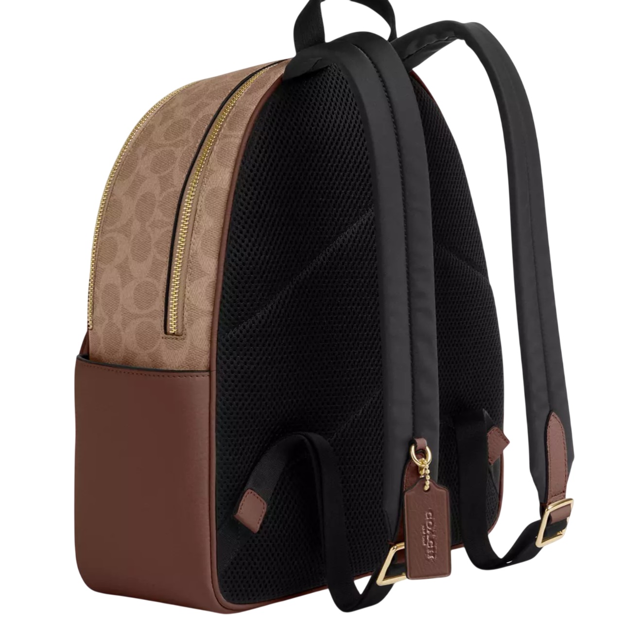 Ba lô Coach Court Backpack In Signature Canvas Tan Brown CZ176 5