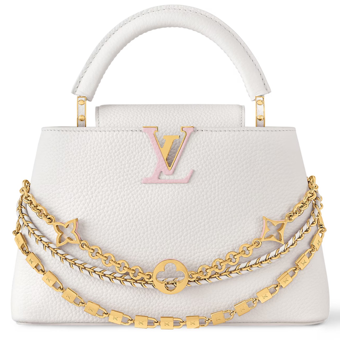 Túi xách LV nữ Louis Vuitton Capucines BB Silver Sea M12279 2
