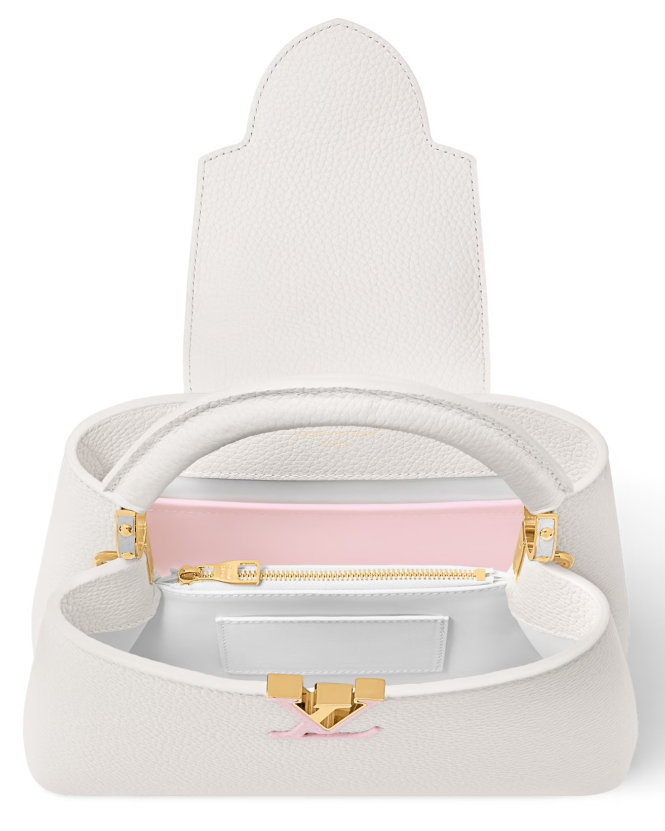Túi xách LV nữ Louis Vuitton Capucines BB Silver Sea M12279 3