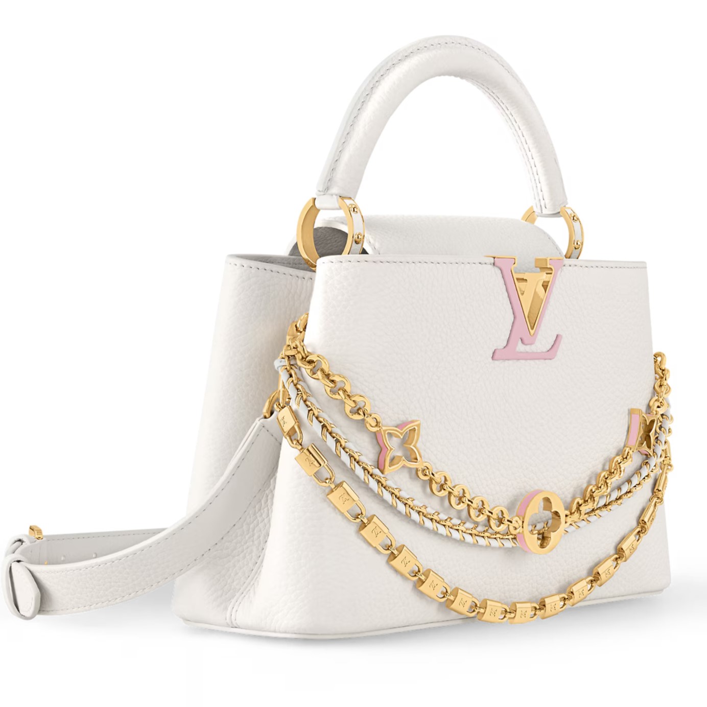 Túi xách LV nữ Louis Vuitton Capucines BB Silver Sea M12279 1