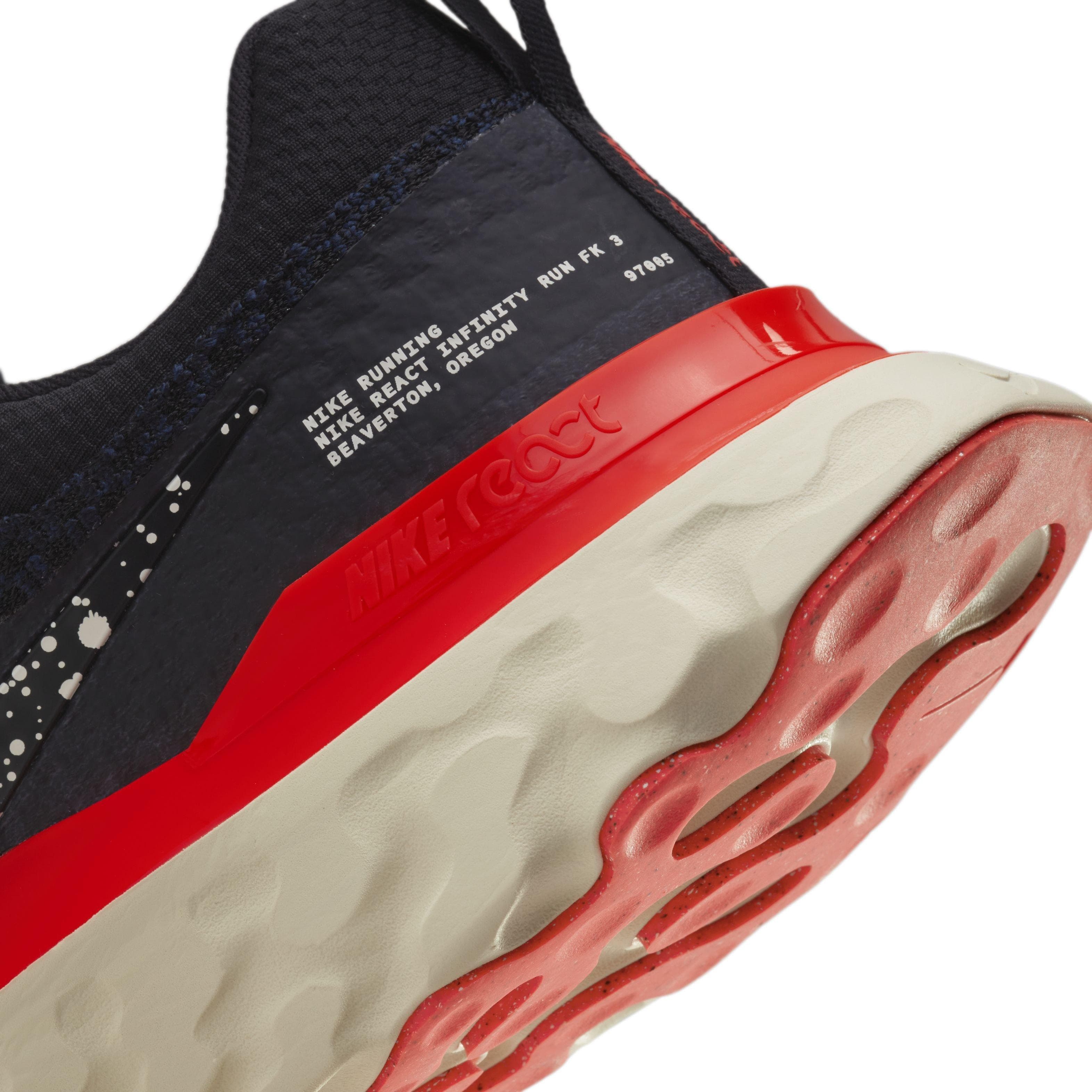 GIÀY THỂ THAO NIKE NAM REACT INFINITY 3 BLACK OBSIDIAN BRIGHT CRIMSON MENS ROAD RUNNING SHOES DZ3014-002 6