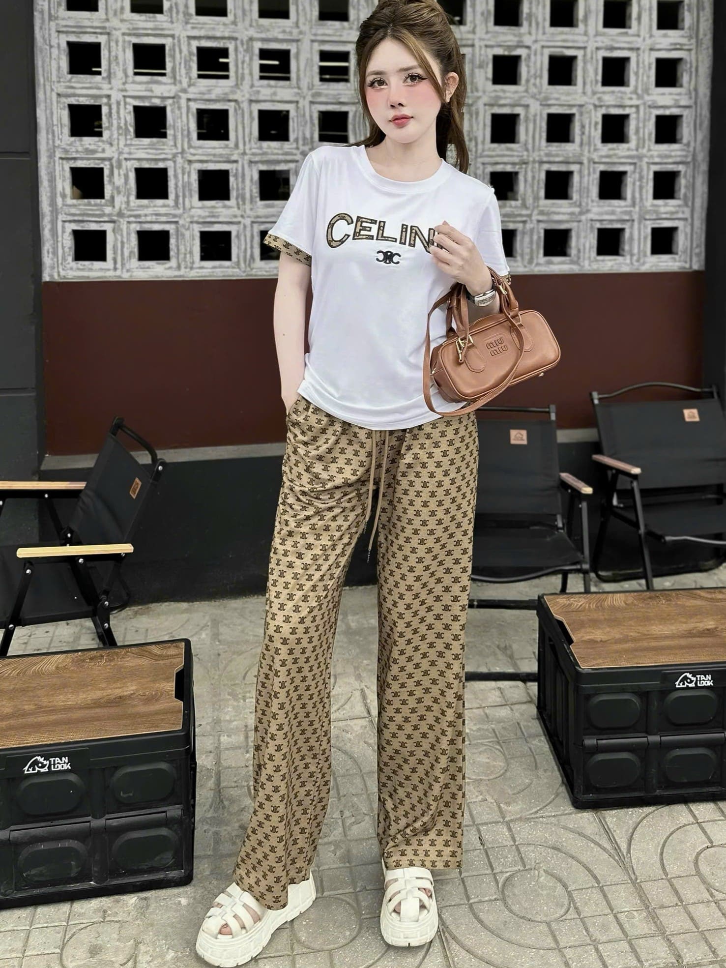 Combo bộ nữ áo thun quần dài Celine 2