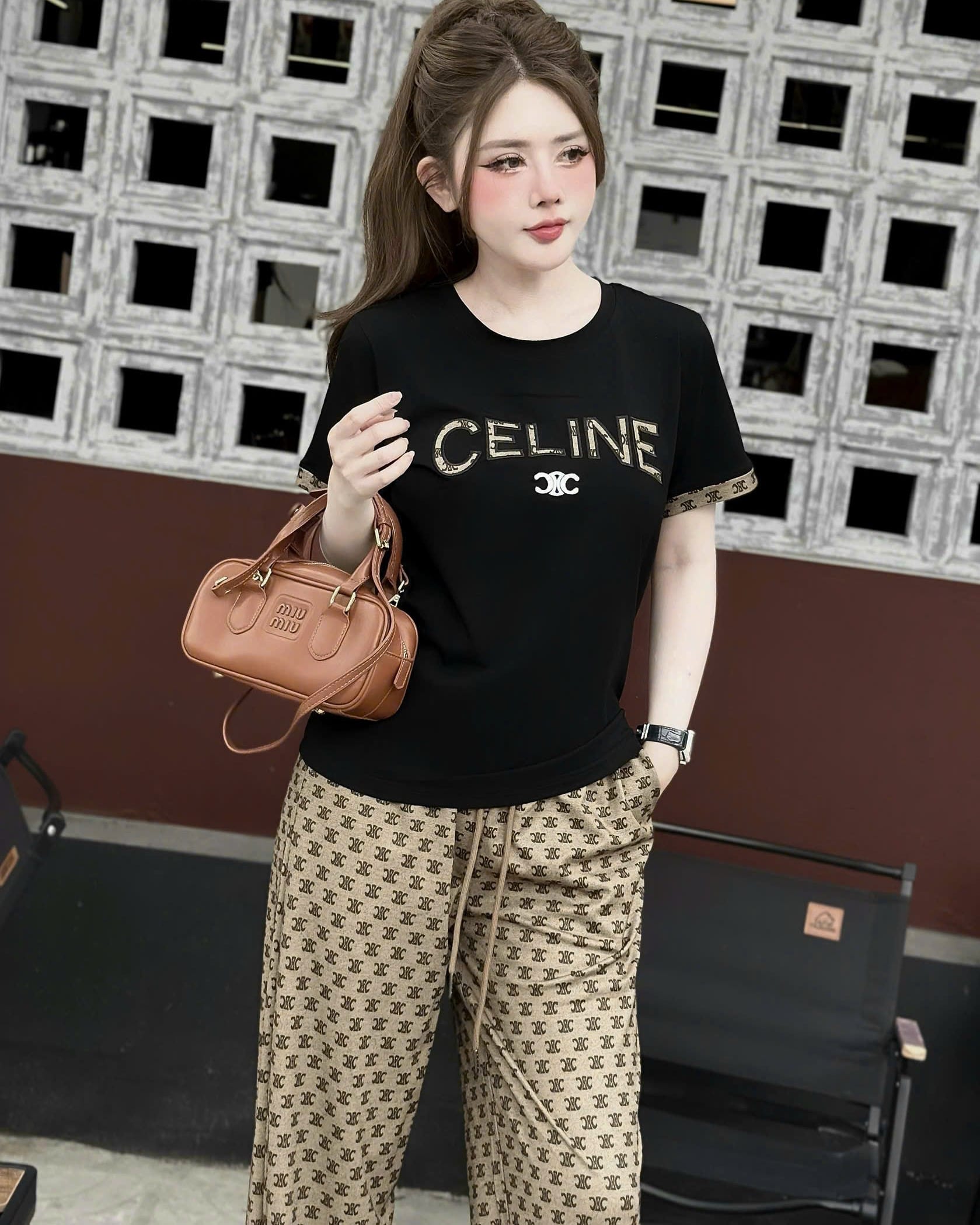 Combo bộ nữ áo thun quần dài Celine 5