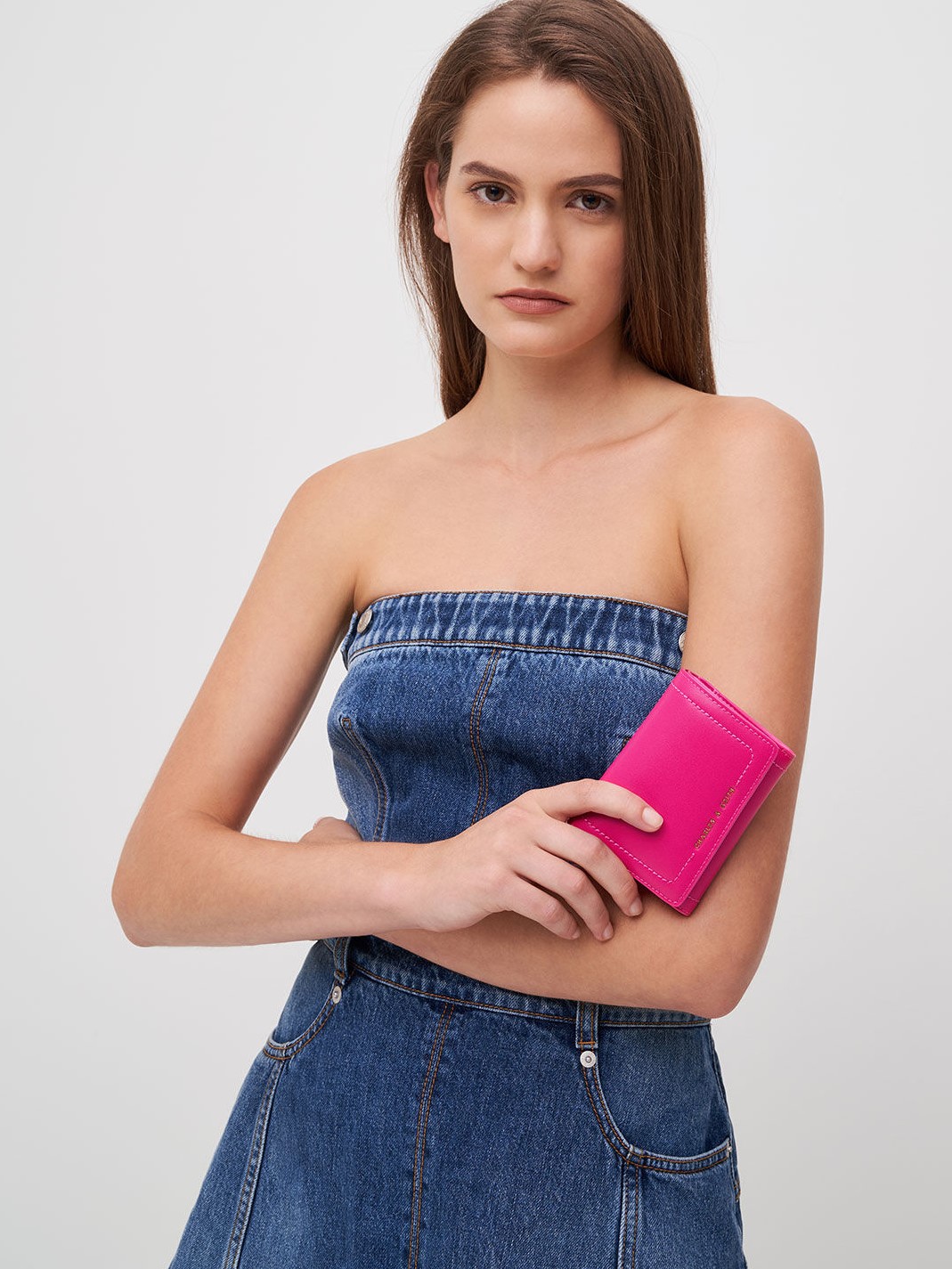 VÍ NỮ CHARLES KEITH SONNET SNAP BUTTON SMALL WALLET 7
