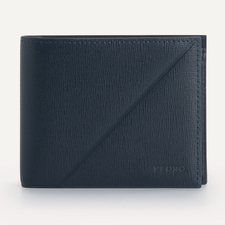 VÍ PEDRO TEXTURED LEATHER BI-FOLD WALLET WITH INSERT 3