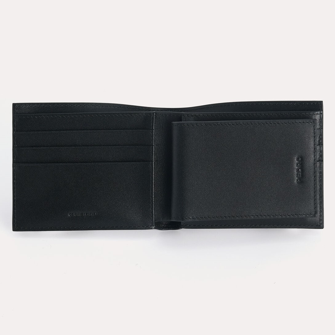 VÍ PEDRO TEXTURED LEATHER BI-FOLD WALLET WITH INSERT 4