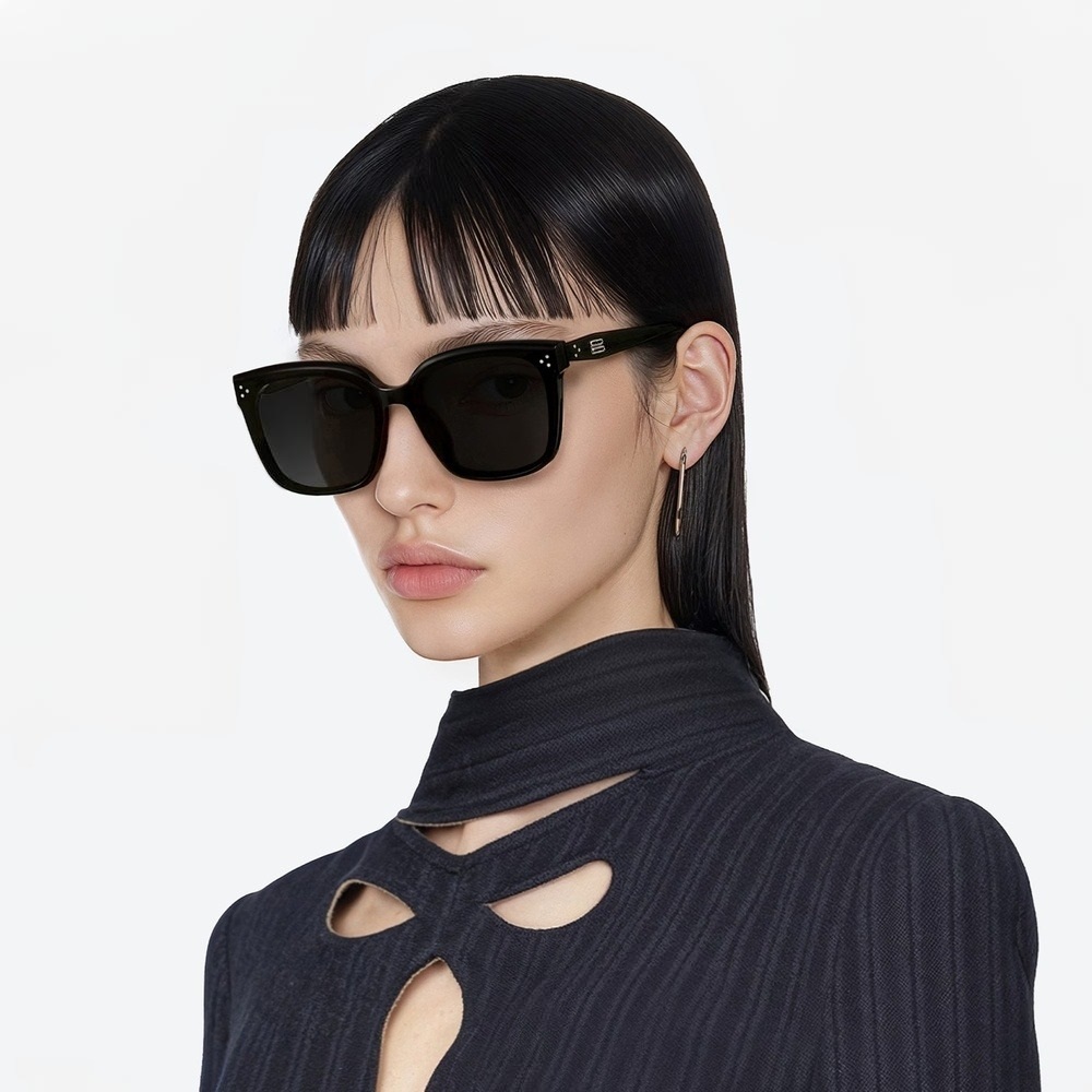 Mắt kính unisex GM Gentle Monster Dear 01 Black Lenses Square Shape Black Acetate Frame 20