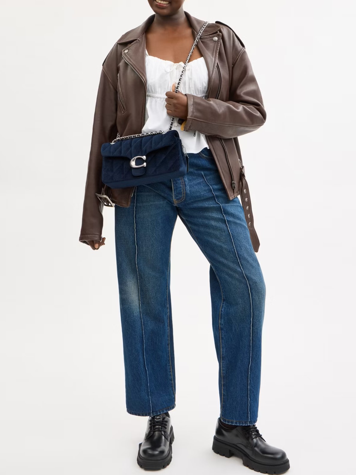 Túi đeo chéo Coach Tabby Shoulder Bag 26 With Quilting Blue CW607 7