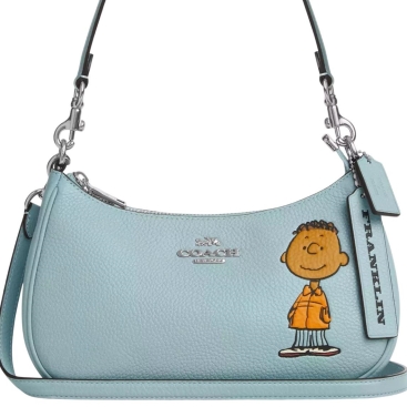 Túi xách Coach X Peanuts Teri Shoulder Bag With Franklin Light Blue Multi CBJ80