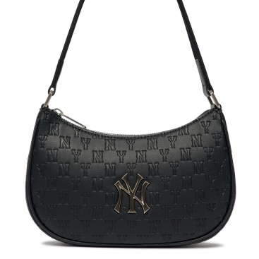Túi nữ MLB Monogram Embo Hobo Bag New York Yankees Black